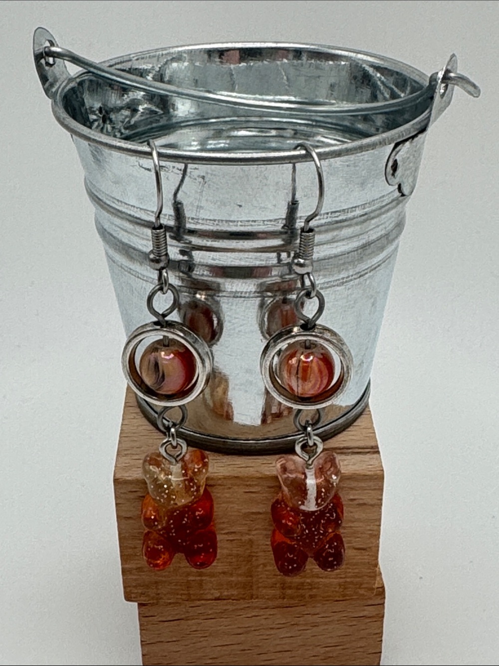 Brown Gummy Bear Drop Earrings